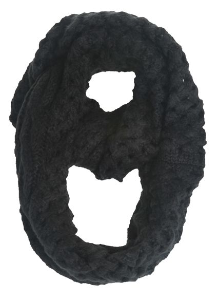 12 Wholesale Winter Neck Warmer Infinity Knit Scarf Assorted
