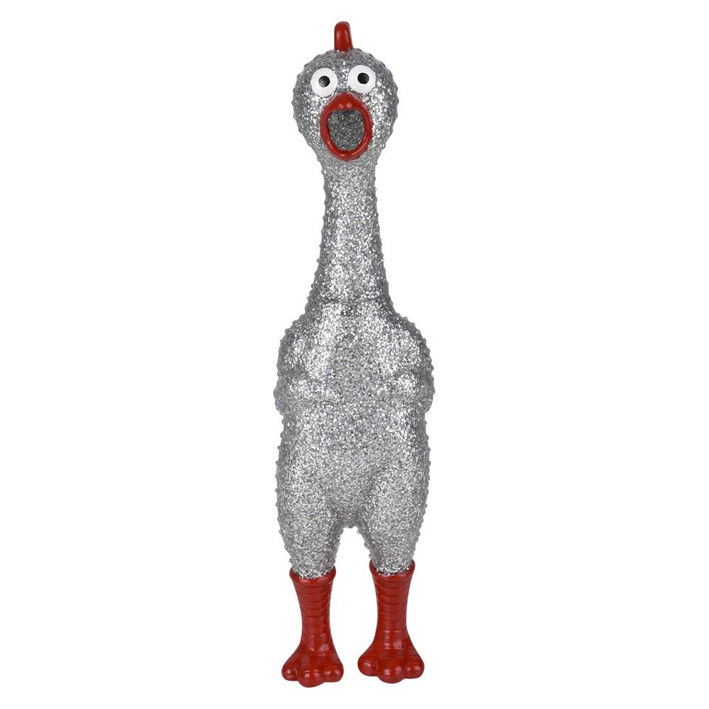 48 Pieces 13.25" Sparkle Rubber Chicken - Slime & Squishees