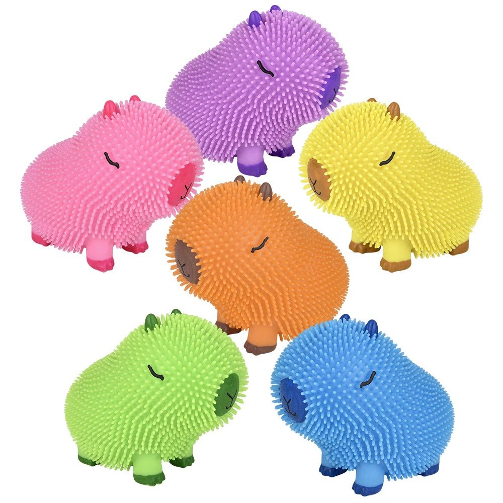 72 pieces 6" Capybara PuffeR-Assorted Colors - Slime & Squishees