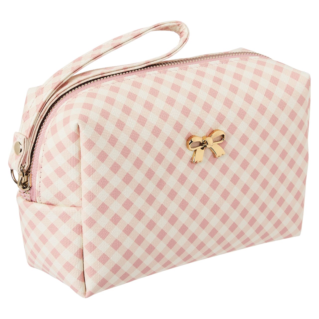48 pieces Pink Gingham Cosmetic Bag - Cosmetic Cases