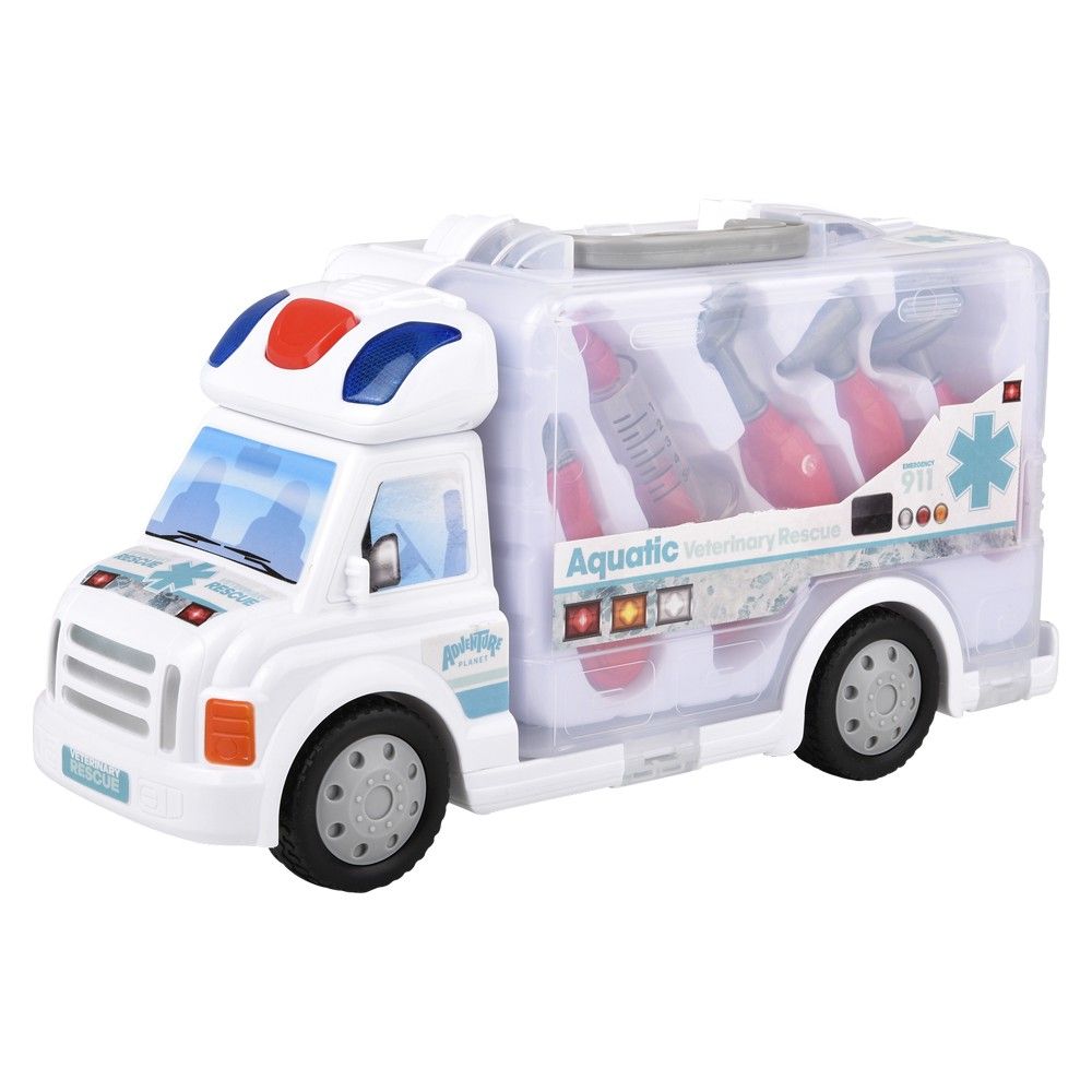 6 pieces Aquatic Veterinary Kit Rescue Truck - Car, Planes, Trains & Bikes