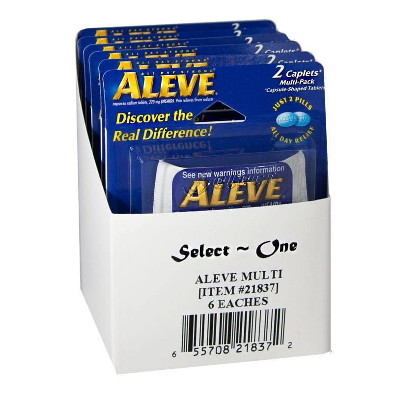 24 Pieces Travel Size Aleve Card Of 2 - Pain & Allergy Relief for Donation