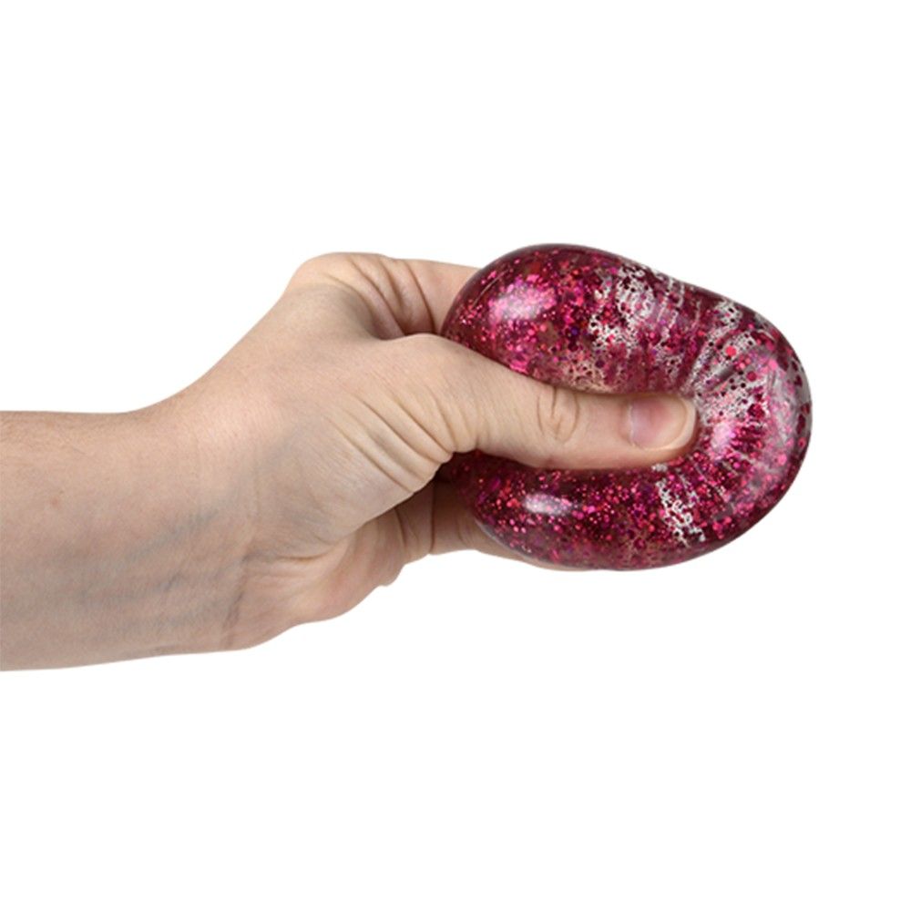 72 pieces Squeezy Sparkle Sugar Heart 2.5 Inch 12ct - Slime & Squishees