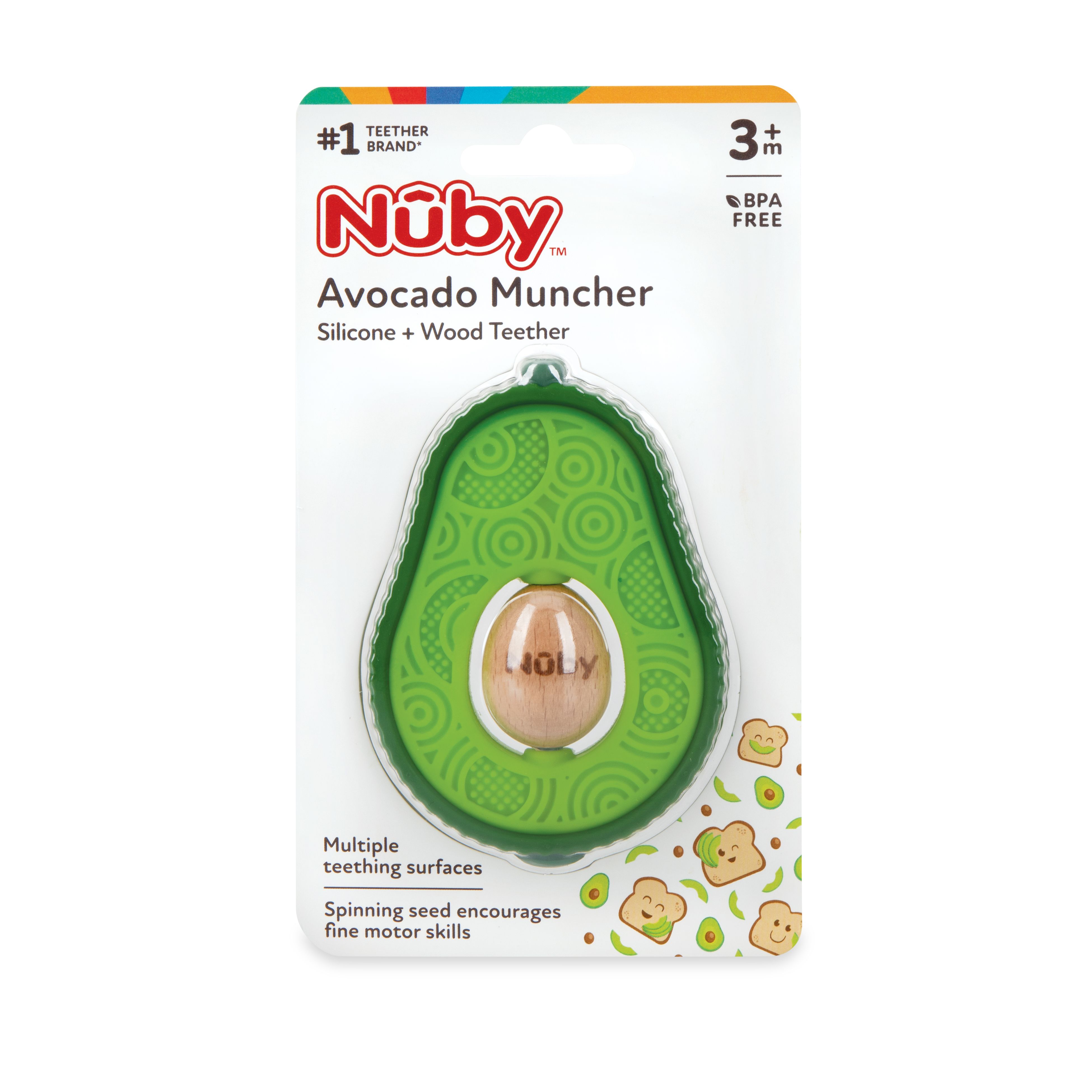 48 of Nuby Silicone Wood Avocado Teether