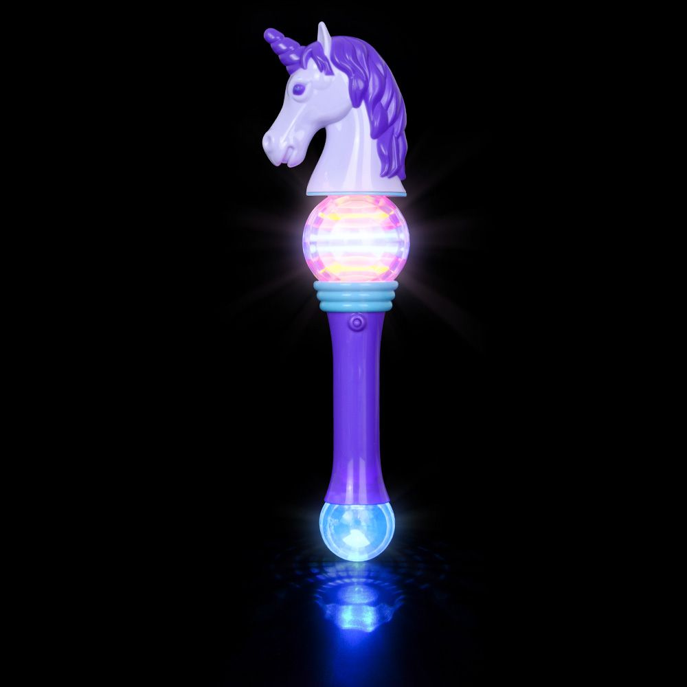 48 pieces 15.5" Spinning LighT-Up Unicorn Wand - Light Up Toys