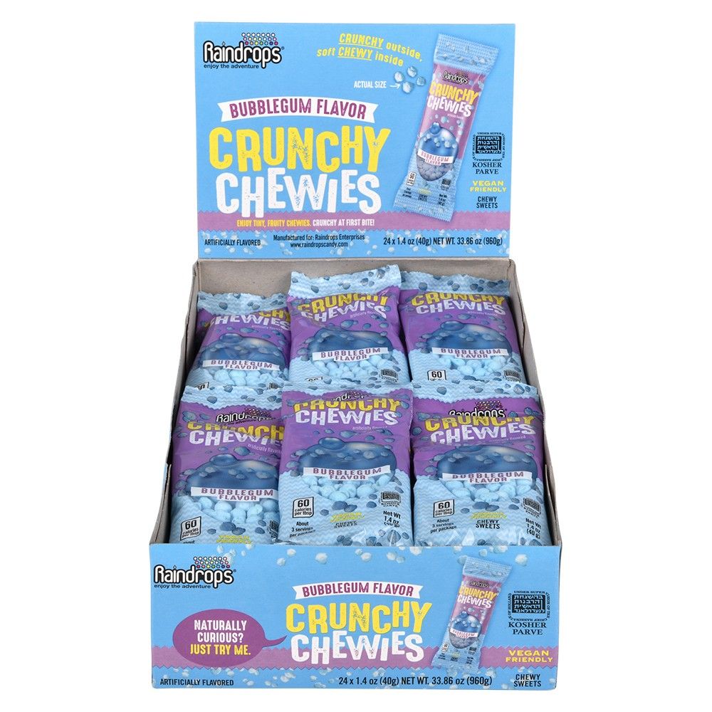 192 pieces Raindrops Crunchy Chewies Bubblegum - Food & Beverage