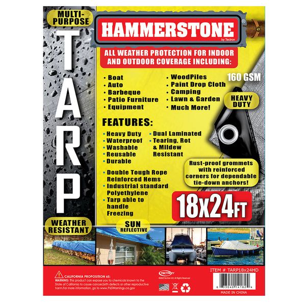 6 pieces Tarp 18 X 24 Ft Silver Heavy Duty 160 Gsm - Tarps