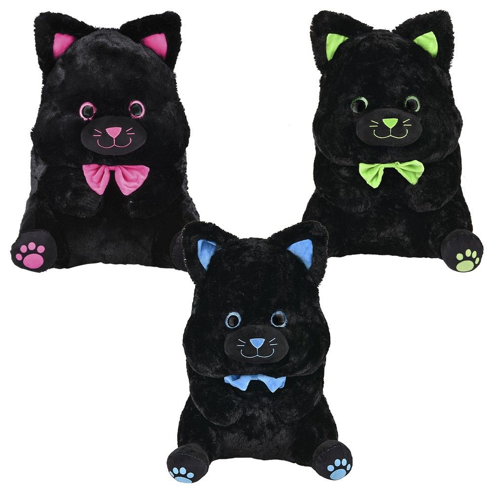 4 pieces 20" Belly Buddy Black Cat (ss) - Plush Toys
