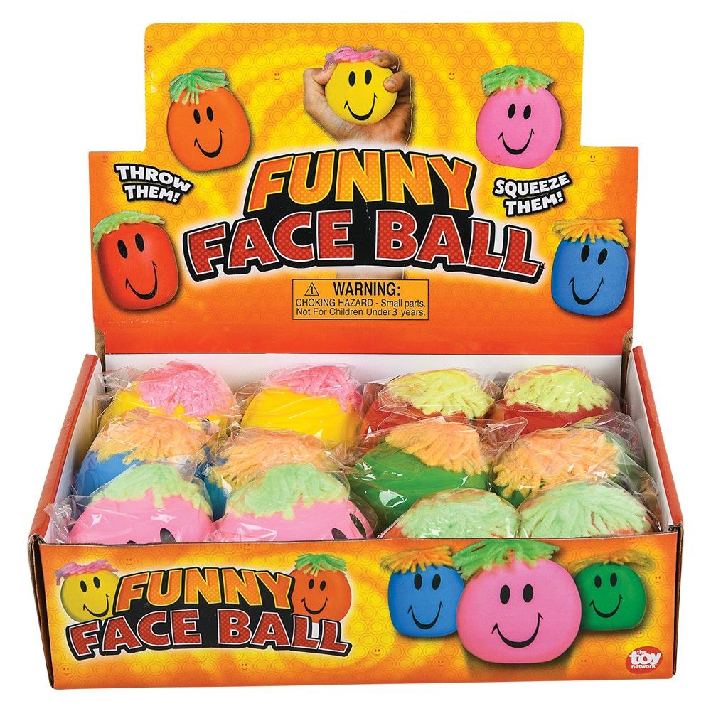 96 pieces 3" Smiley Stretch Ball - Balls