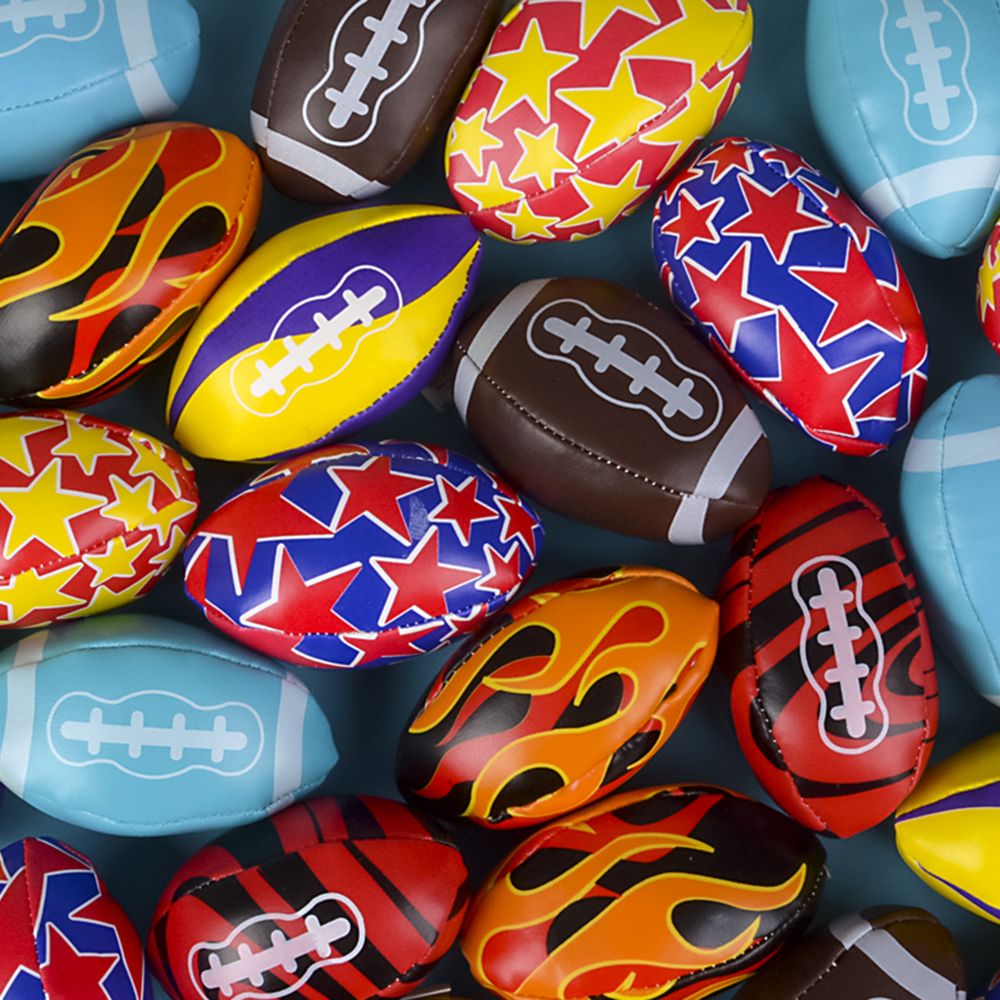 300 pieces 3.5" Soft Stuff Football Assortment - Balls