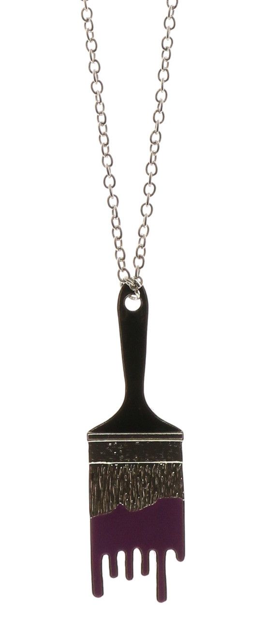 60 Wholesale Silver Tone Paint Brush Charm Necklace