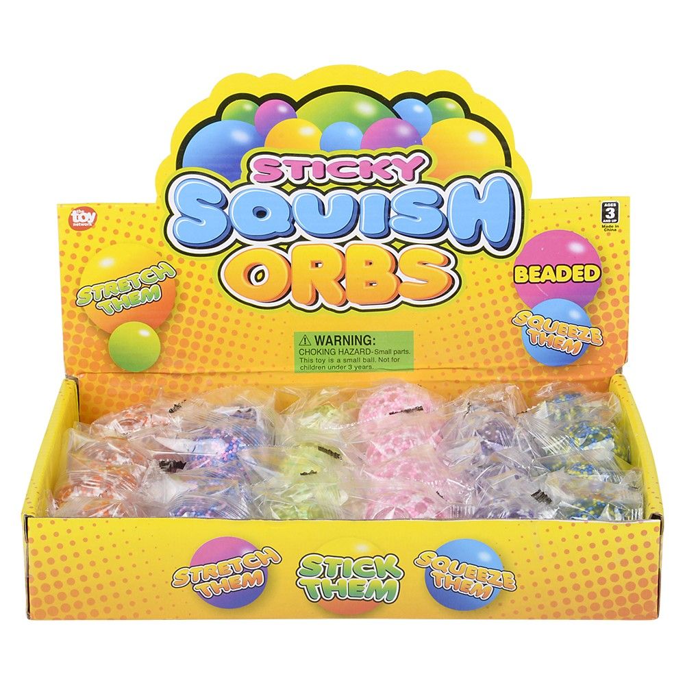288 pieces 1.6" Squish Sticky Beaded Orbs - Slime & Squishees