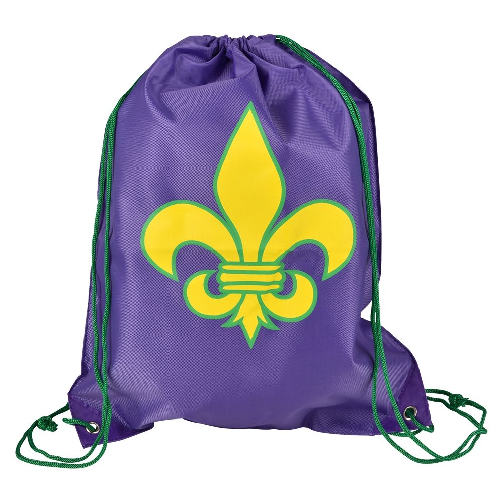 360 pieces Fleur De Lis Drawstring Backpack 16.5-inch - Backpacks 16"