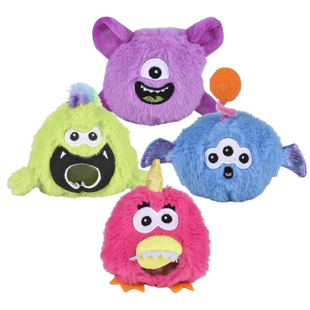 72 pieces 3" Squeezy Bead Monster Plush Ball 12ct - Plush Toys