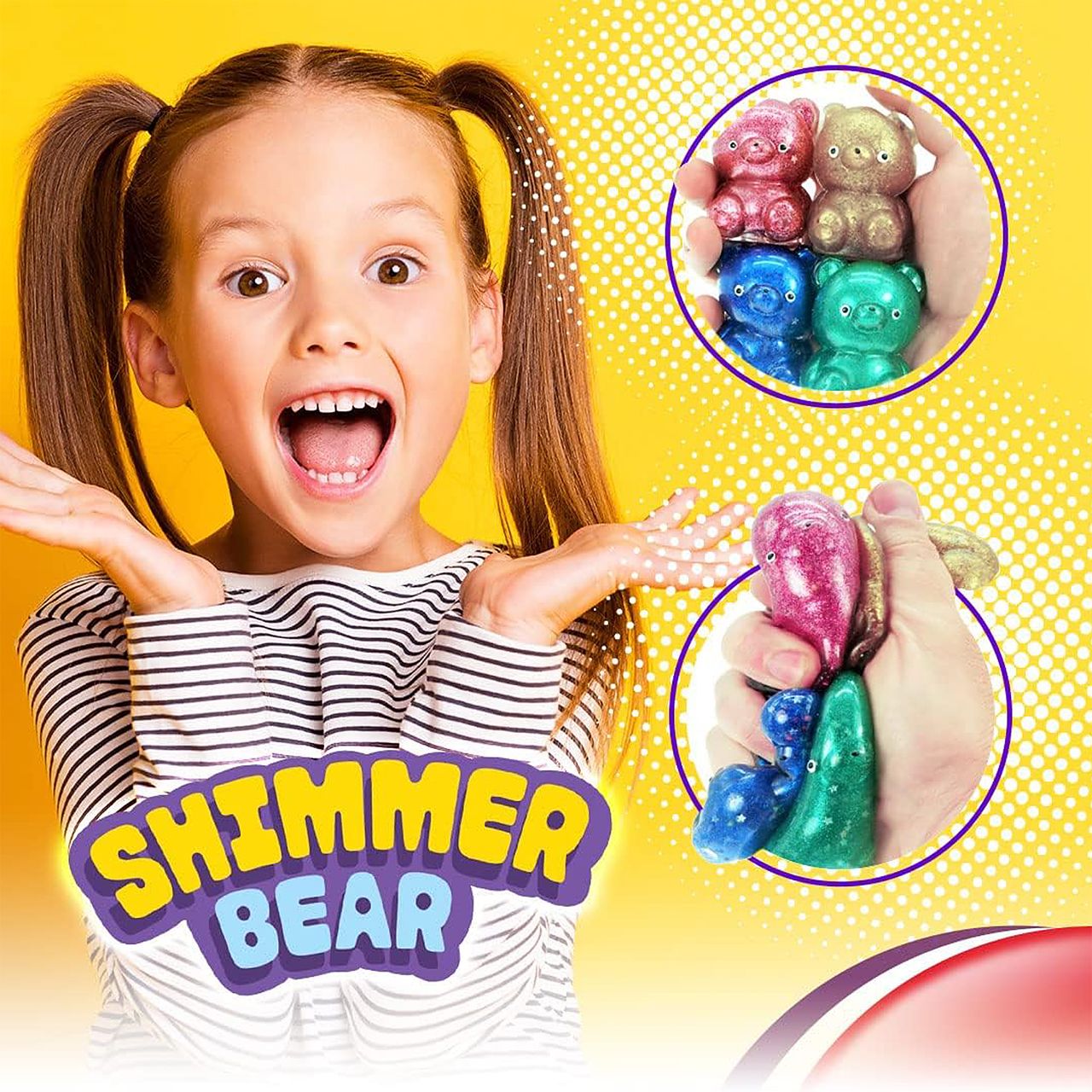 144 Wholesale Shimmer Bear Squishy Toys