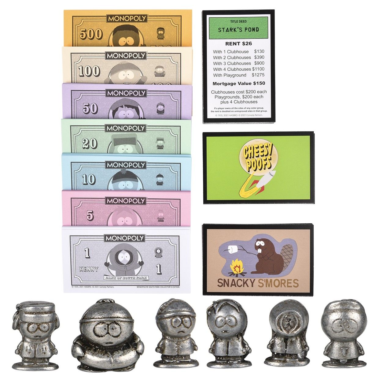 6 pieces Usaopoly South Park Monopoly - Card Games