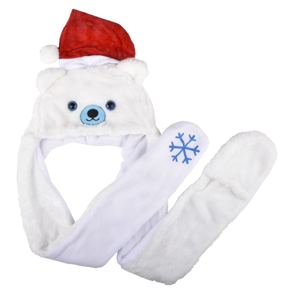 24 pieces Light Up Christmas Plush Hoodie Scarf Hat 35" - Plush Toys