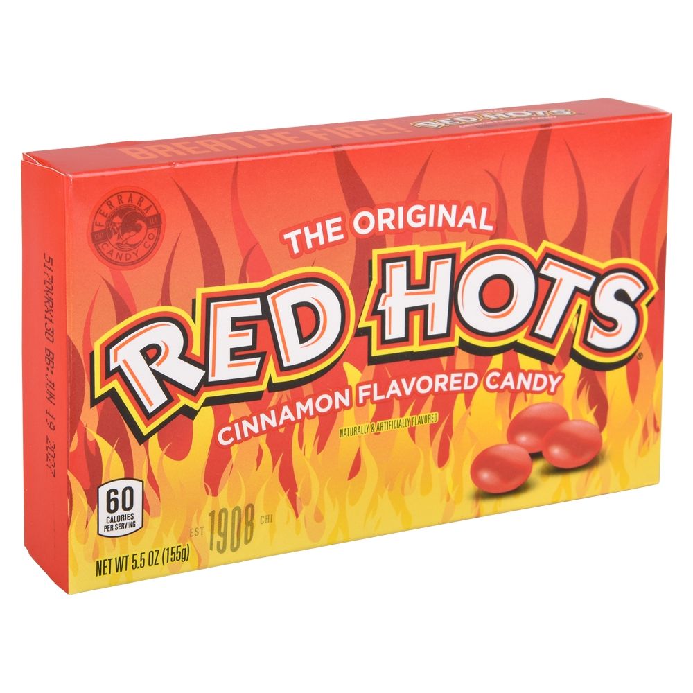 12 of Red Hots Theater Box Candy 5.5ox
