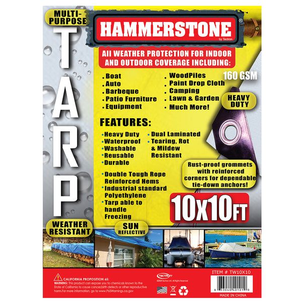 20 pieces Tarp 10 X 10 Ft White Heavy Duty 160 Gsm - Tarps