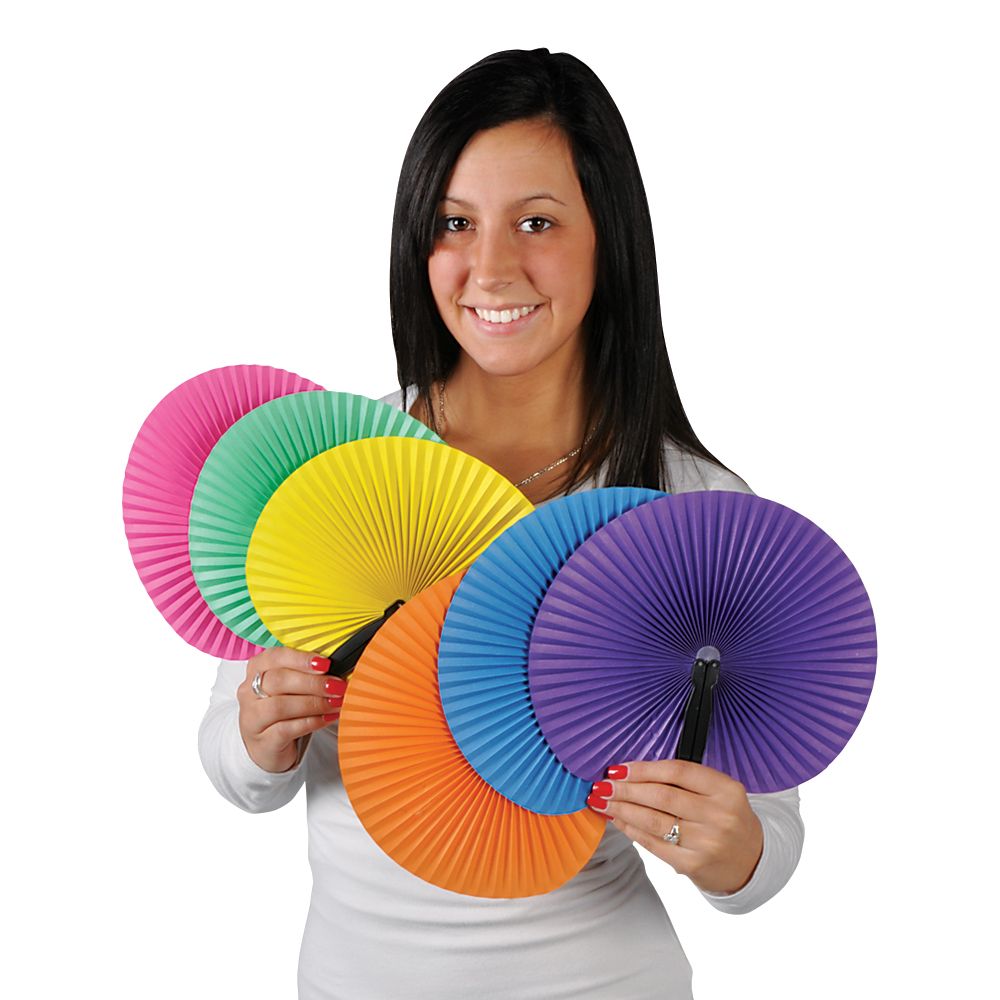 1200 of 10" Solid Color Folding Fans