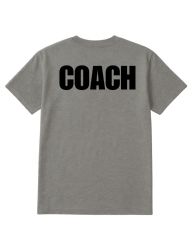 6 Pieces Gray Coach T-Shirt Size 2xl, Cotton Blend Printed In Usa For Sports & Team Leaders - Event Personnel Tees
