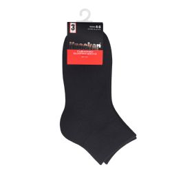 216 Wholesale Knocker Boy's Half Cushioned Quarter Socks In Black Size 6-8