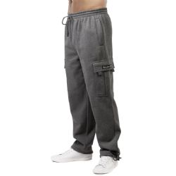 12 Pieces Knocker Men's Fleece Cargo Pants Size Small - Mens Pants