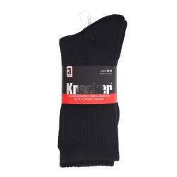 216 Wholesale Knocker Men's Half Cushioned Crew Socks With Arch Support And Mesh Black Size 10-13