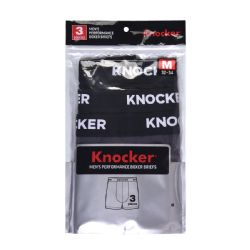 144 Wholesale Knocker Men's Performance Boxer Briefs Size L