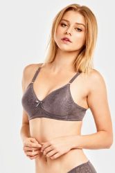 288 Pieces Mamia Ladies Full Cup Jacquard No Wire Bra -- C Cup - Womens Bras And Bra Sets