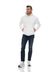 72 Pieces Men's Cotton Fleece Hooded Sweat Shirt White Size Large - Mens Sweat Shirt