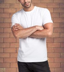 Men's Cotton Short Sleeve T-Shirt Size 6X-Large, White