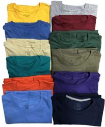 24 Pieces of Men's Cotton Short Sleeve T-Shirt Size 5X-Large, Assorted Colors