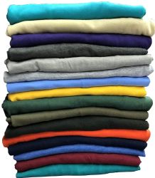 24 Pieces of Men's Cotton Short Sleeve T-Shirt Size 6X-Large, Assorted Colors