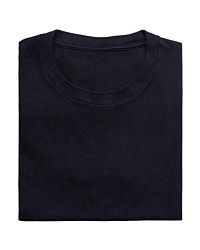 Men's Cotton T-Shirt In Solid Black Size 3xlarge