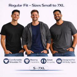 Men's Dark Eversoft Cotton Short Sleeve Crew Neck Lightweight T-Shirt Size Xlarge