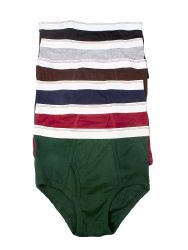 144 Pieces Men's Colored Briefs Size L - Mens Underwear
