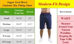 24 Pieces Men's Tech Jogger Shorts With Zipper Side Pockets S-2xl Heather Grey - Mens Shorts