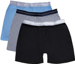 180 Wholesale Mens 100% Cotton Boxer Briefs Underwear, Assorted Colors 3x Large