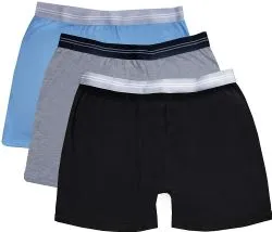 Mens 100% Cotton Boxer Briefs Underwear, Assorted Colors 3x Large