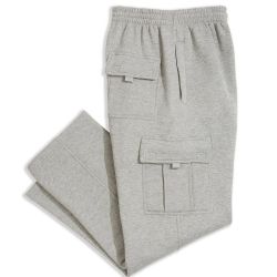 12 of Mens Cargo Pocket Fleece Sweatpants Grey