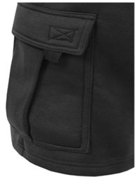 12 of Mens Cargo Pocket Fleece Sweat Shorts Black