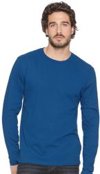 Mens Cotton Long Sleeve Tee Shirt Assorted Colors Size Large