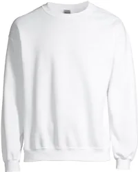 Mens Cotton White Crew Neck Sweatshirt Size Large