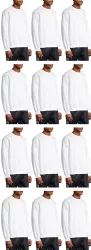 Mens Cotton White Crew Neck Sweatshirt Size 3xlarge
