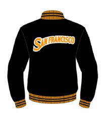 12 Pieces of Mens Embroidered Tricot Track Jacket In City Colors C San Fran