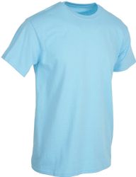 Mens Light Blue Cotton Crew Neck T Shirt Size 3x Large