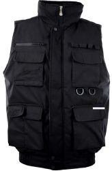 12 Pieces of Mens Multiple Pocket Water Resistant Utility Padded Vest Black B