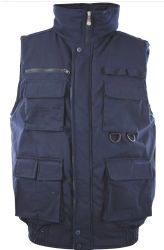 12 Pieces of Mens Multiple Pocket Water Resistant Utility Padded Vest Navy A
