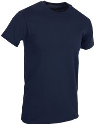 6 Bulk Mens Navy Blue Cotton Crew Neck T Shirt Size Large